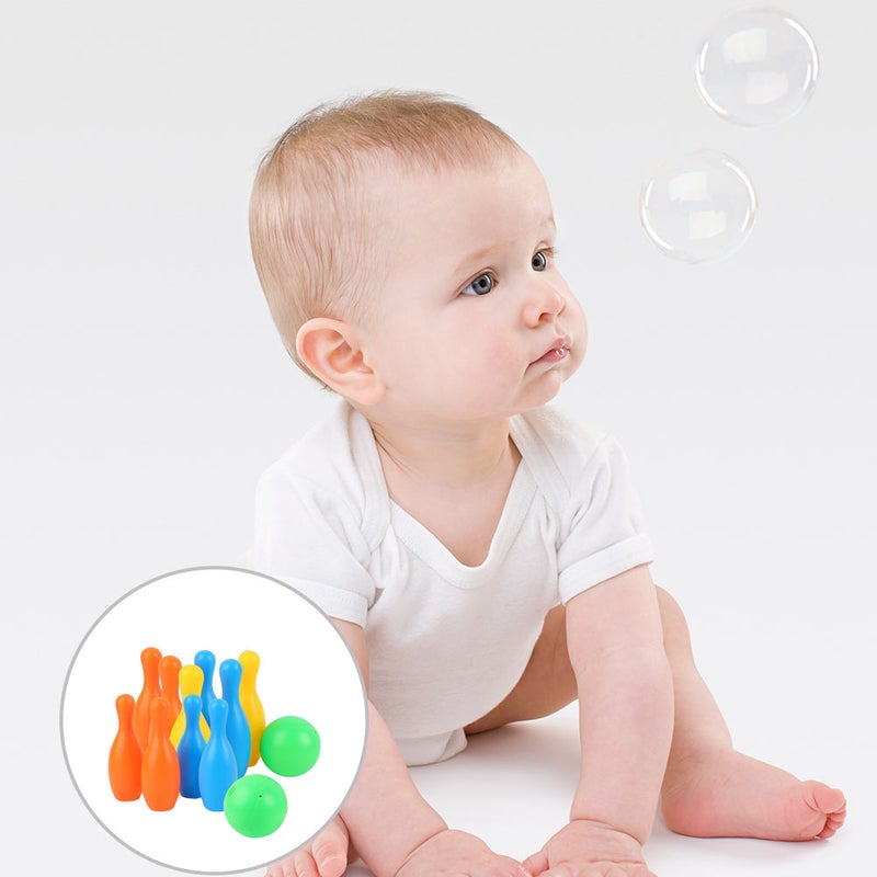 🧸 لعبة تفاعلية بشكل كرة بولينغ من البلاستيك المتين - Image 4