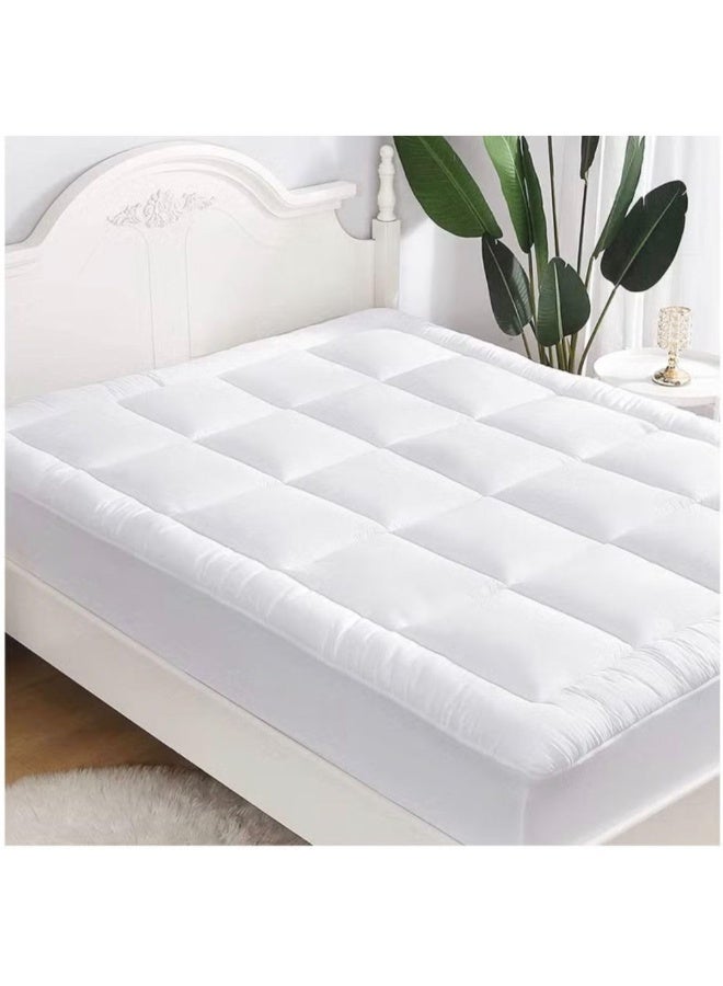 Dibaj Soft and Luxurious 100% Microfiber Fitted Mattress Cover with 14cm Height and Full 35cm Skirt for 120x200 cm Bed - Breathable and Durable Bedding Protector - Image 4