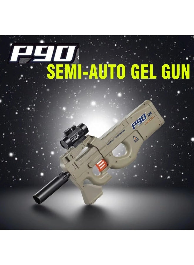 P90 Semi-Automatic Gel Blaster Toy Gun – 7-8mm Gel Ball Splat Gun for Boys | Outdoor Fun Shooting Game Toy  - Image 3