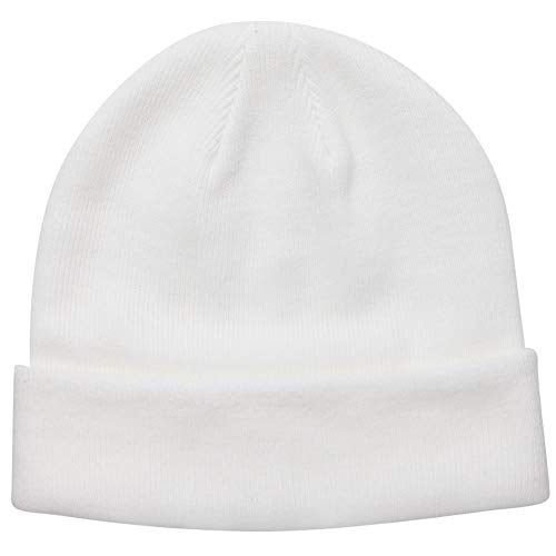 MaxNova Slouchy Beanie Cap Knit hat for Men and Women White - Image 2