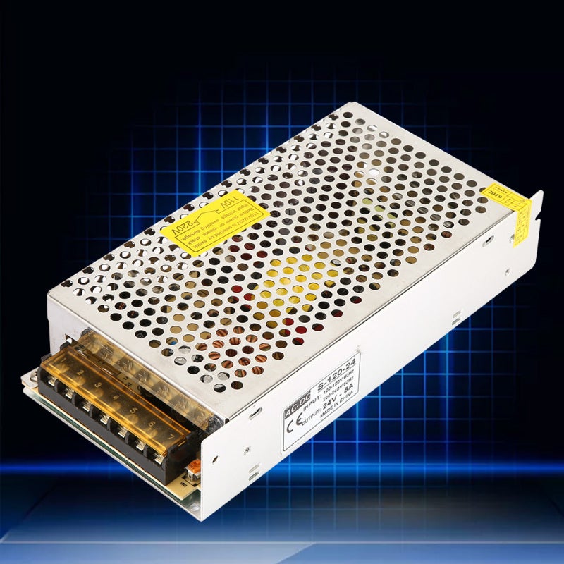 24V DC Switching Power Supply 120W 5A Aluminum - High Stability Copper Enameled Wire - Intelligent Protection for LED Lighting Security Monitoring - Image 4