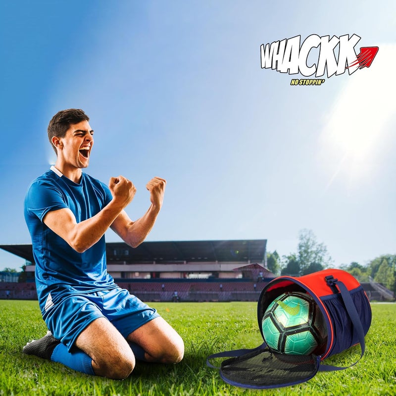 WHACKK Kick Soccer Red Navy Football Equipment Bags|Basketball Volleyball Bags |Adjustable Strap Backpack |Ball Bag |Kitbag - Made in India - Image 5