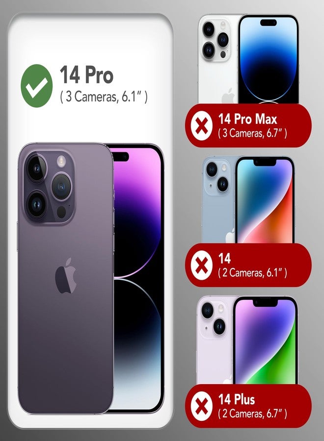 GONEZ for iPhone 14 Pro Case, Compatible with Magsafe, with Screen Protector + Camera Lens Protector, Soft Anti-Scratch Microfiber Lining, Shockproof Liquid Silicone Phone Cover, Deep Purple - Image 2