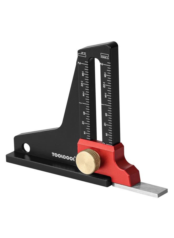 TOOLCOOL Height Gauge Depth Gauge Woodworking Tool Setting Gauge Setup Blocks for Table Saw Router Table Drill Press Bandsaw - Imperial - Image 1