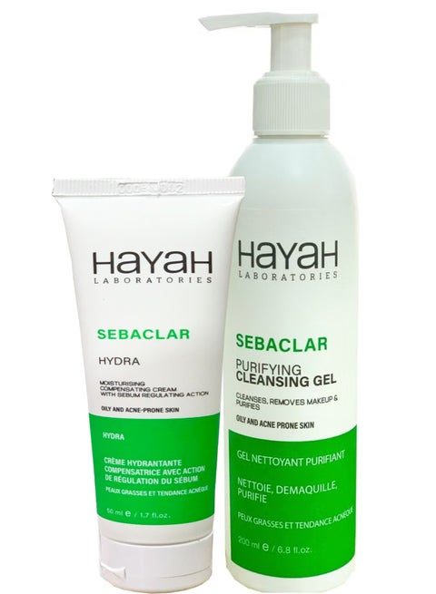 Sebaclar Purifing Cleansing Gel 200 Ml + Sebaclar Exfoliating Cream 50 Ml