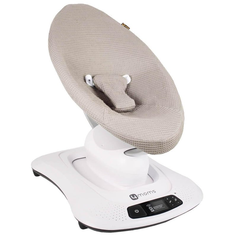 UKJE Liner Baby Rocker Cover, Compatible with 4moms mamaRoo 4 Old Model Before 2022, 100% Oeko-Tex Cotton, Washable Baby Swing Cover, Baby Bouncer Protective Liner Cover, Made in EU, Taupe - Image 1