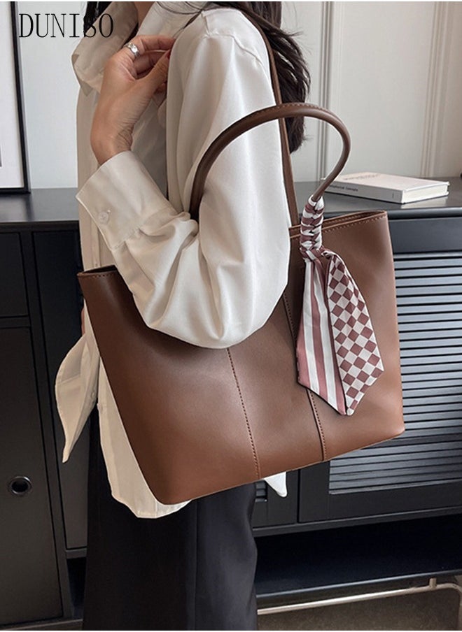 DUNISO Women's Shoulder Tote Bag Faux Leather Handbag for Women Large Capacity Messenger Fashionable Travel Shoulder Bag for Ladies Girls College Students  - Image 5