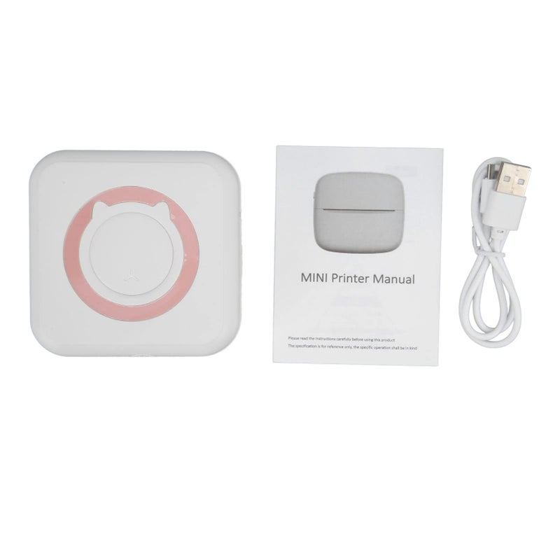 Pink Portable Mini Sticker Printer Bluetooth Thermal Inkless Label Maker For Photo Notes - Image 2