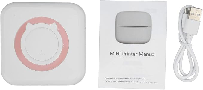 Pink Portable Mini Sticker Printer Bluetooth Thermal Inkless Label Maker For Photo Notes - Image 1
