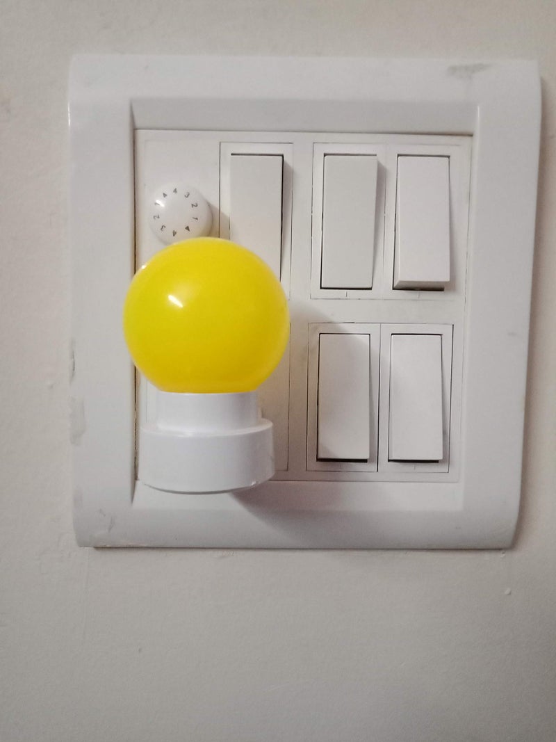 M2 Look Plastic Night Light, Yellow, Pack of 1 - Image 5
