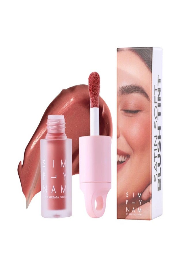 SIMPLYNAM Satin Soft Blush Tint | Bobby : Ruby Smoke | Weightless Creamy Cheek Tint for Natural Glow | Soft-Blur Finish | Long-Lasting Hydration | Effortless Blend for All Skin Tones | Vegan & Cruelty-Free | 1.5 g - Image 1