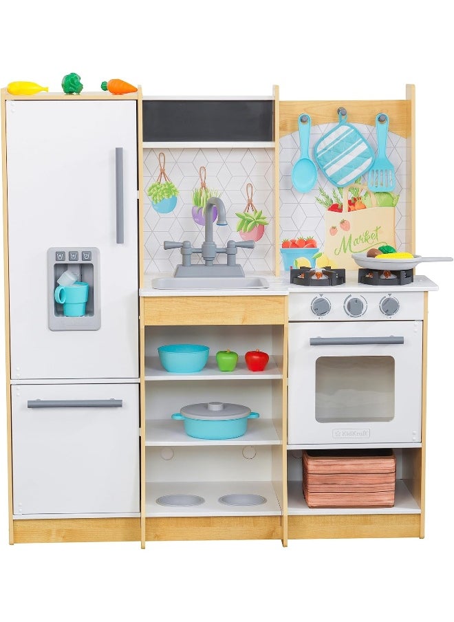 KidKraft KidKraft Fresh Harvest Play Kitchen with Lights and Sounds for Kids  - Image 2