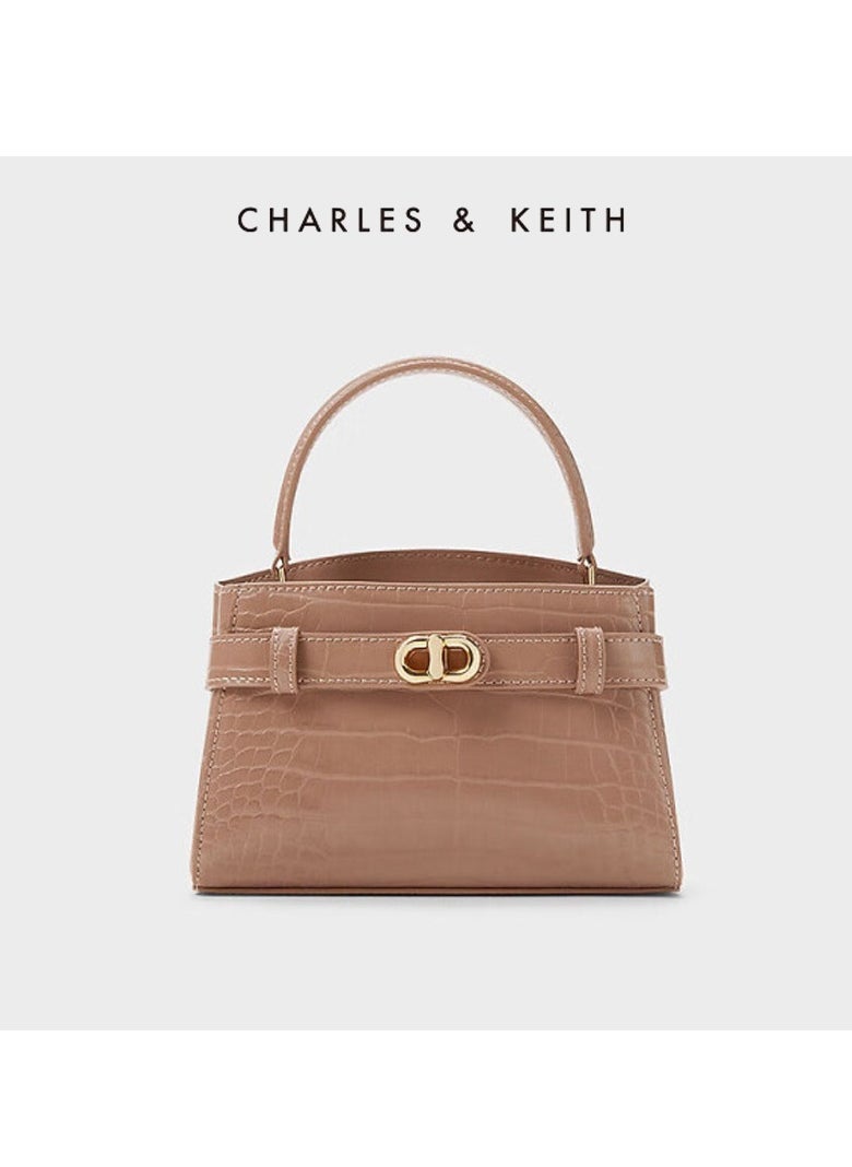 Charles & Keith - Charles & Keith Metal Buckle Strap Tote Shoulder Bag - Image 1