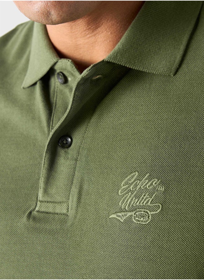 Ecko Unltd. تي شيرت بولو بأكمام قصيرة مزين بالشعار  - Image 3