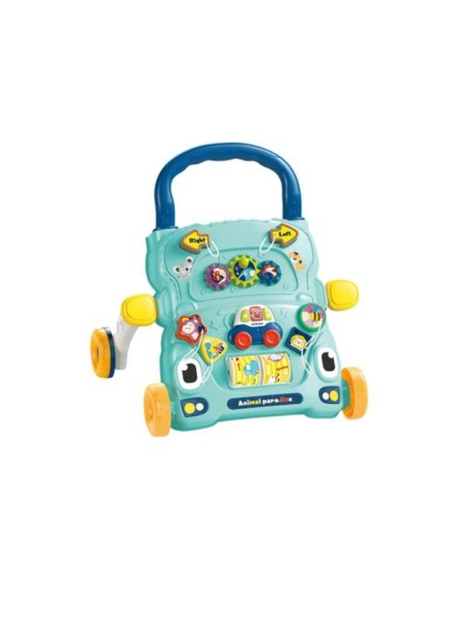 Baby Activity Walker Sit to Stand Kids Multi Activity Toddlers Musical Fun Walker, Lights and Sounds, Learn to Walk Birthday Gift for 9, 12, 18 Months 1, 2 Year Old, Infant, Boy, Girl Blue - Image 1