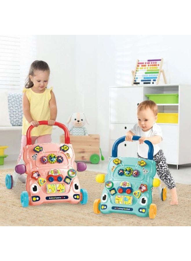 Baby Activity Walker Sit to Stand Kids Multi Activity Toddlers Musical Fun Walker, Lights and Sounds, Learn to Walk Birthday Gift for 9, 12, 18 Months 1, 2 Year Old, Infant, Boy, Girl Blue - Image 4