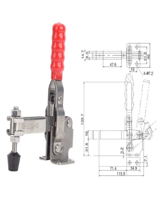 Walfront Quick Toggle Clamp, 304 Stainless Steel Hand Tool Welding Fixture 227KKG GH-12130-SS - Image 2