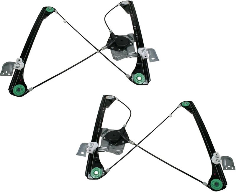 TRQ Front Power Window Regulator Set Compatible with 1999-2004 Oldsmobile Alero 1999-2005 Pontiac Grand Am - Image 1