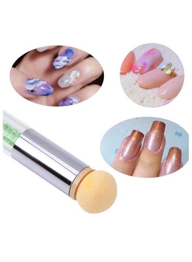 قلم الأظافر مع رأس إسفنجي في كلا الطرفين، فرشاة تجميل أظافر   الجل ، وأظافر أومبير، ورسم الزهور - Image 5