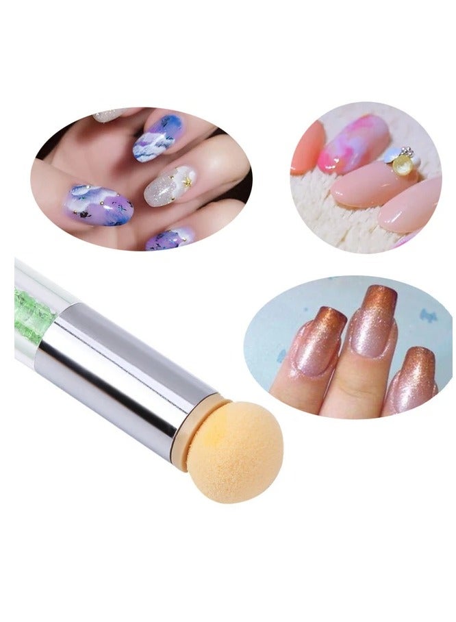 قلم الأظافر مع رأس إسفنجي في كلا الطرفين، فرشاة تجميل أظافر   الجل ، وأظافر أومبير، ورسم الزهور - Image 3