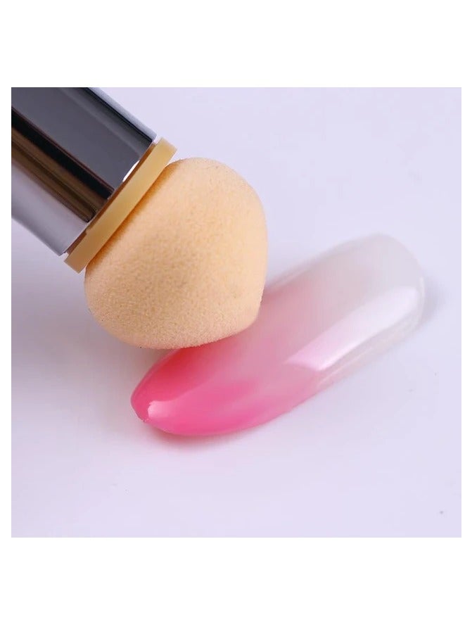 قلم الأظافر مع رأس إسفنجي في كلا الطرفين، فرشاة تجميل أظافر   الجل ، وأظافر أومبير، ورسم الزهور - Image 2