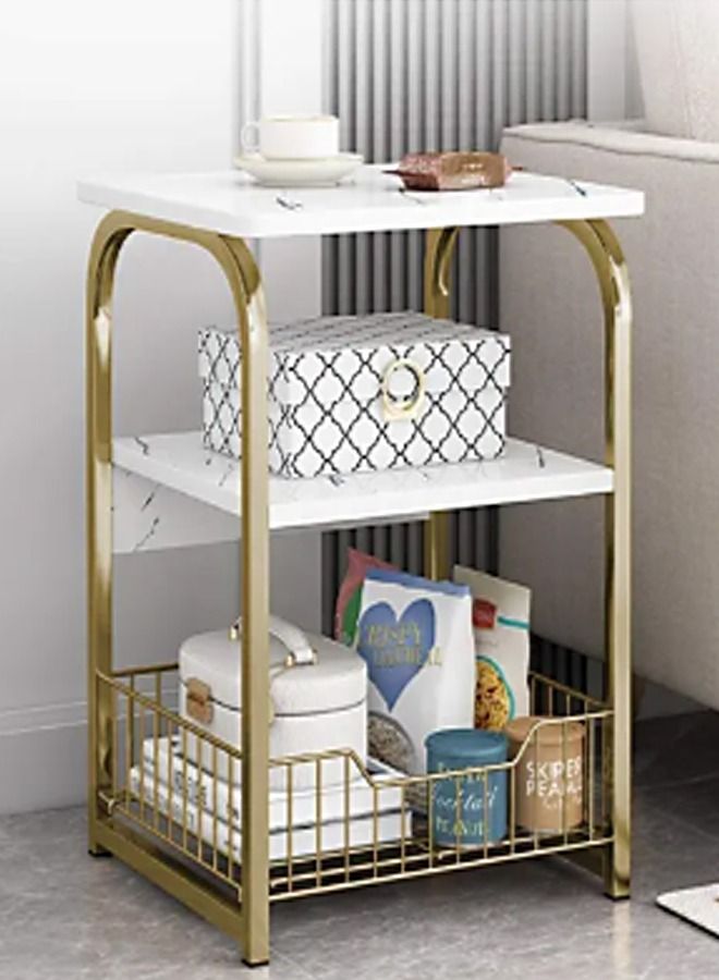 fashionhome طاولة سرير وأريكة لغرفة المعيشة بتصميم عصري فاخر 40 × 30 × 62 سم  - Image 2