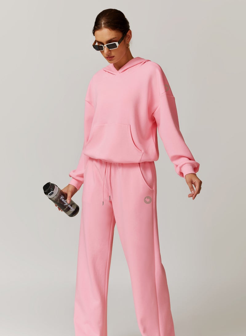 KAWN.YOGA Womens Mid Waist Oversized Wide Leg Joggers - Image 1