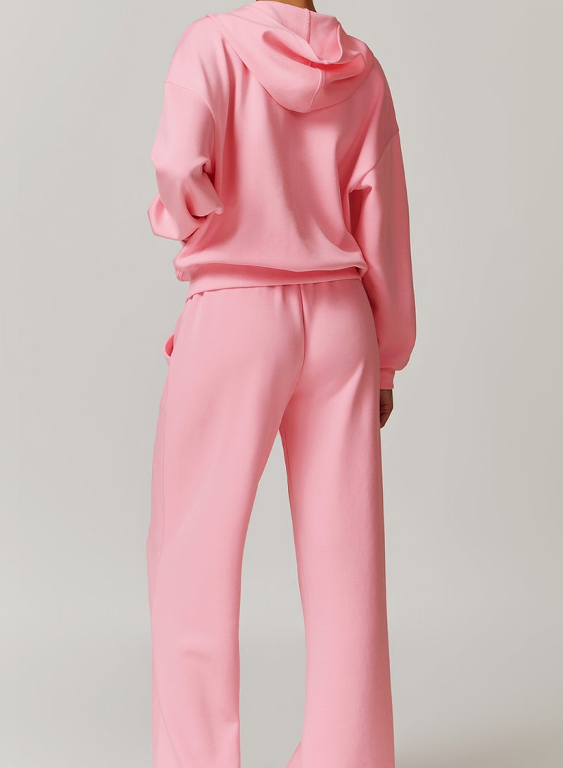 KAWN.YOGA Womens Mid Waist Oversized Wide Leg Joggers - Image 2