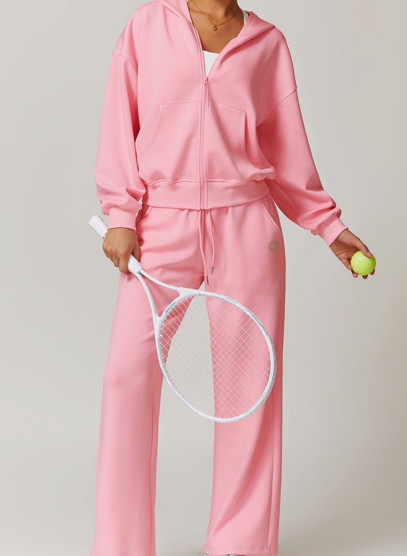 KAWN.YOGA Womens Mid Waist Oversized Wide Leg Joggers - Image 3