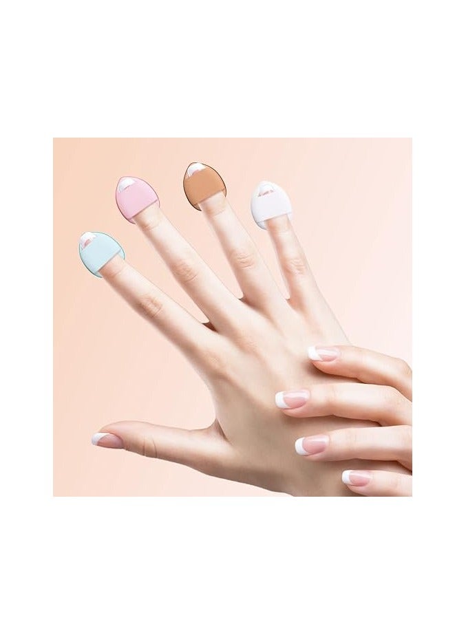 BEAUTY PLUS وسادة أصابع، 10 قطع وسادة بودرة أصابع صغيرة لأساس المكياج، خافي العيوب، أدوات تجميلية للمكياج - Image 4