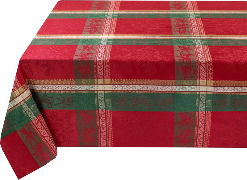 Benson Mills Holiday Legacy Yarn Dyed Jacquard Fabric Table Cloth Holiday Winter and Christmas Tablecloth Holiday Legacy 52 x 70 Rectangular - Image 5