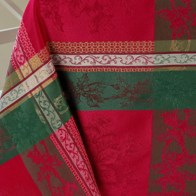 Benson Mills Holiday Legacy Yarn Dyed Jacquard Fabric Table Cloth Holiday Winter and Christmas Tablecloth Holiday Legacy 52 x 70 Rectangular - Image 3