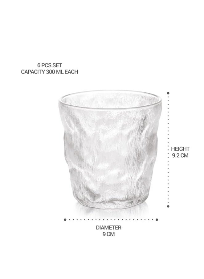 Home zone 6-Piece Thickened Heat Insulation Glass Set Clear - Image 3