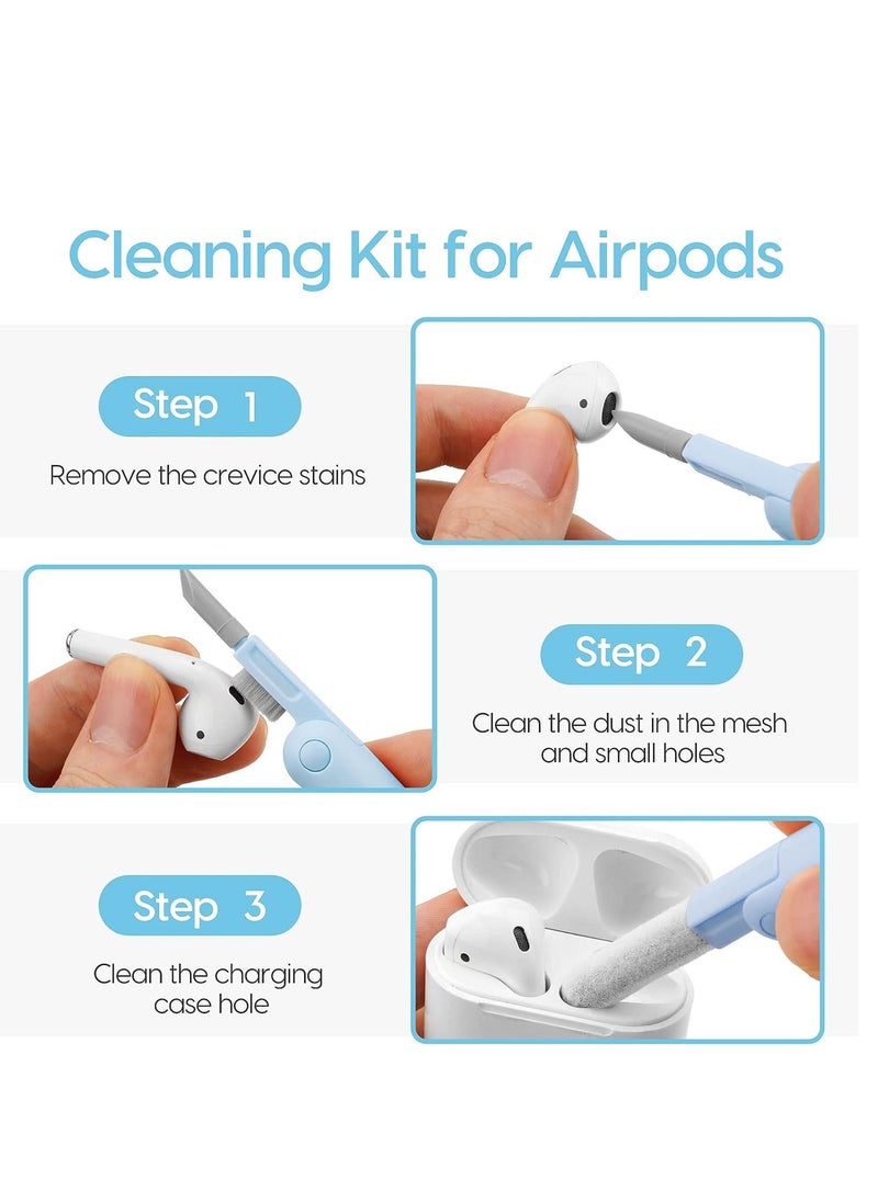 ماركة غير محددة - مجموعة أدوات تنظيف أجهزة MacBook للهواتف المحمولة و Airpod 7in1 مع فرشاة قلم التنظيف ، أدوات التنظيف الإلكترونية لأجهزة الكمبيوتر المحمول ، iPad ، الهاتف ، iPod ، الكمبيوتر اللوحي ، الكمبيوتر ، شاشة ا - Image 1
