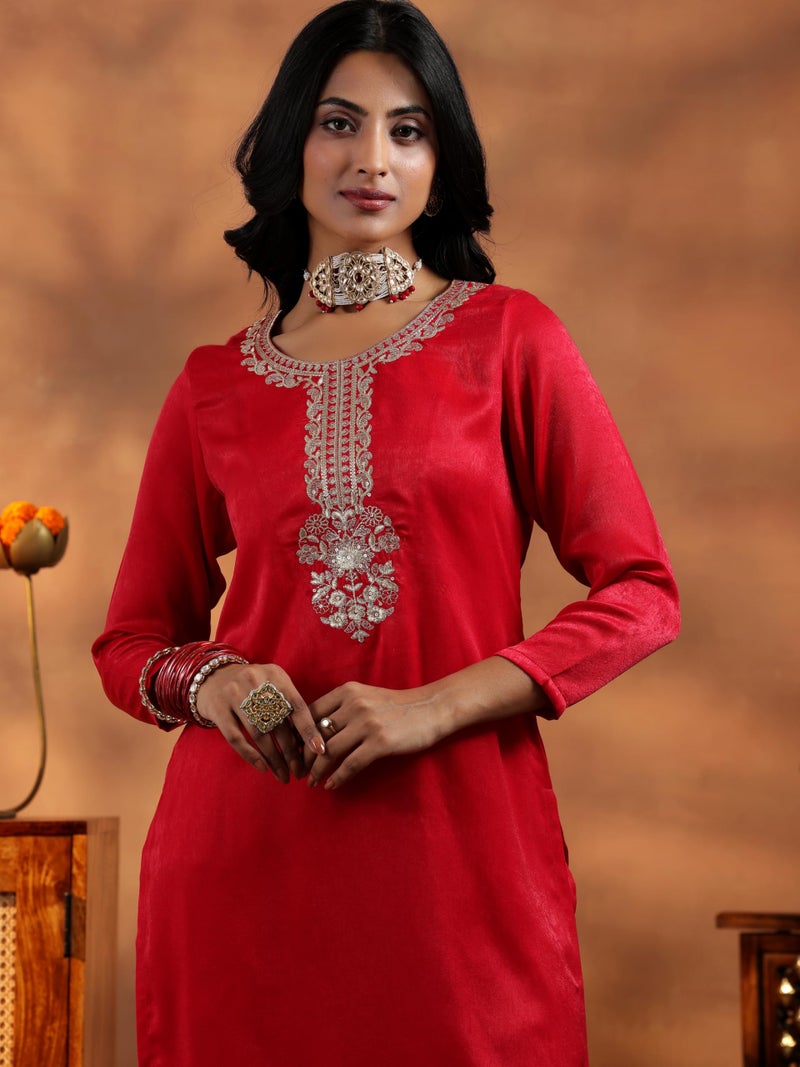 Libas Womens Embroidered Velvet Co-ord Set for Women - Image 5