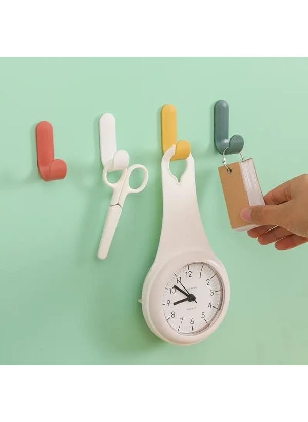 GODFLY GODFLY Wall Hook AdhesiveHooks for Wall Adhesive Hooks for Wall Heavy Duty self Adhesive Hook Wall hangings Kitchen Accessories Items Clothes Hanging Sticky Photo Frame Hangers 18 PCS  - Image 5