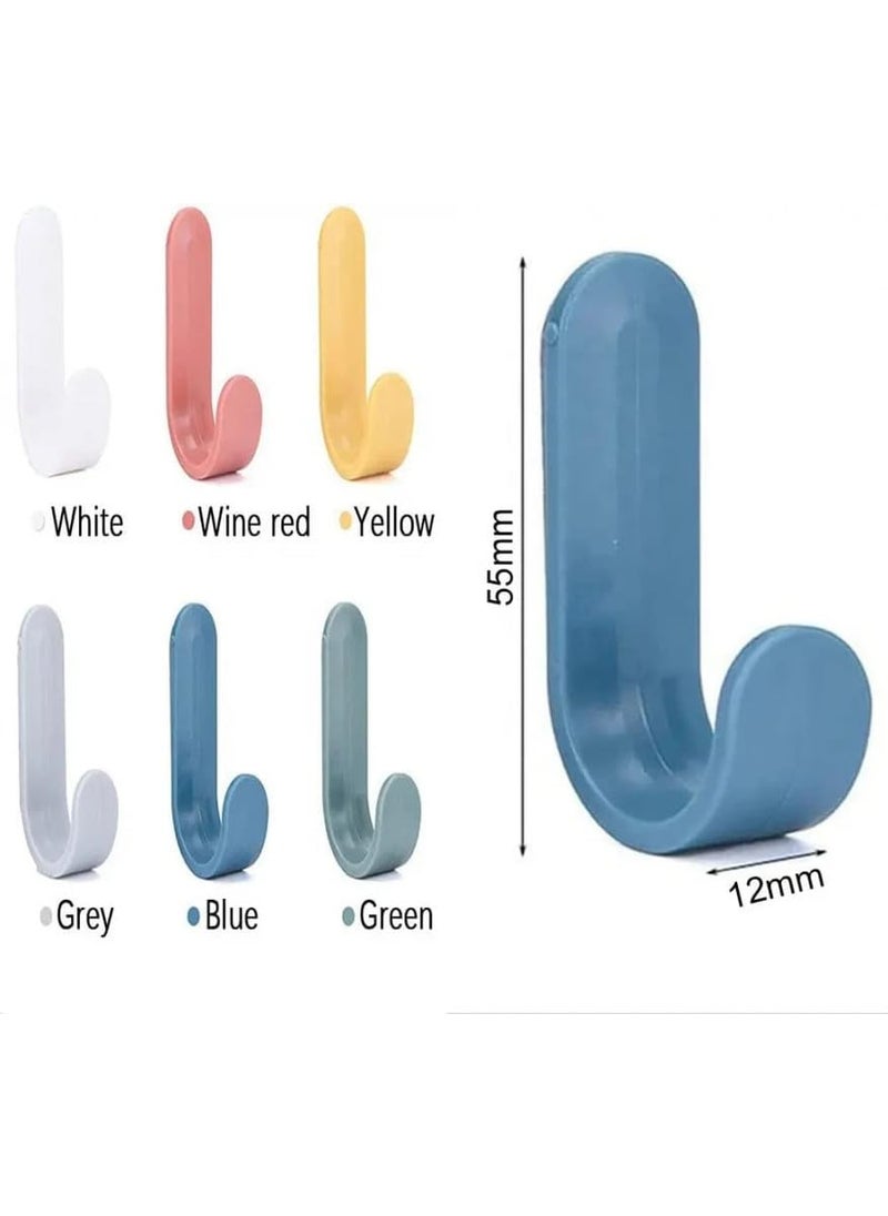 GODFLY GODFLY Wall Hook AdhesiveHooks for Wall Adhesive Hooks for Wall Heavy Duty self Adhesive Hook Wall hangings Kitchen Accessories Items Clothes Hanging Sticky Photo Frame Hangers 18 PCS  - Image 4