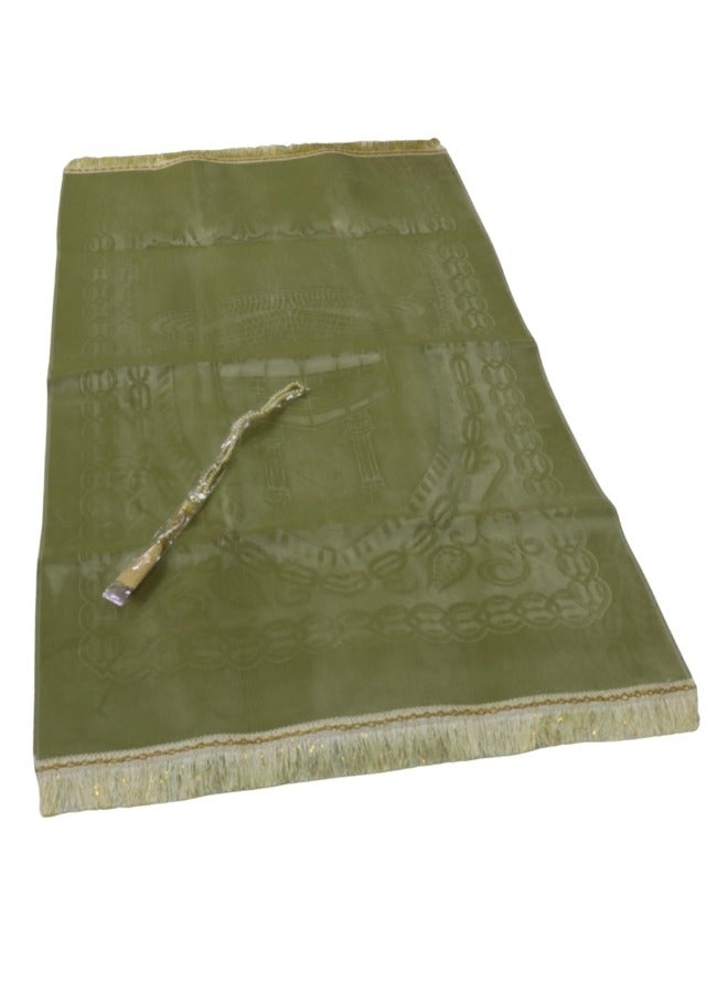 سمارت هوم سجادة صلاة اسلامية مع مسبحة ، سجادة صلاة اسلامية ناعمة ، شرشف صلاة ممتاز للرجال والنساء والأطفال - Image 1