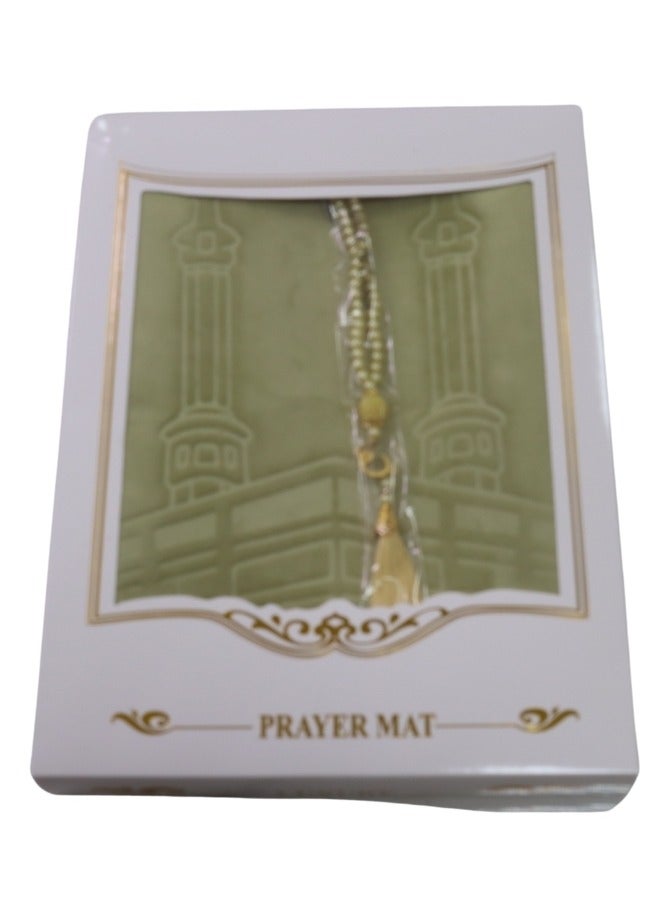 سمارت هوم سجادة صلاة اسلامية مع مسبحة ، سجادة صلاة اسلامية ناعمة ، شرشف صلاة ممتاز للرجال والنساء والأطفال - Image 3