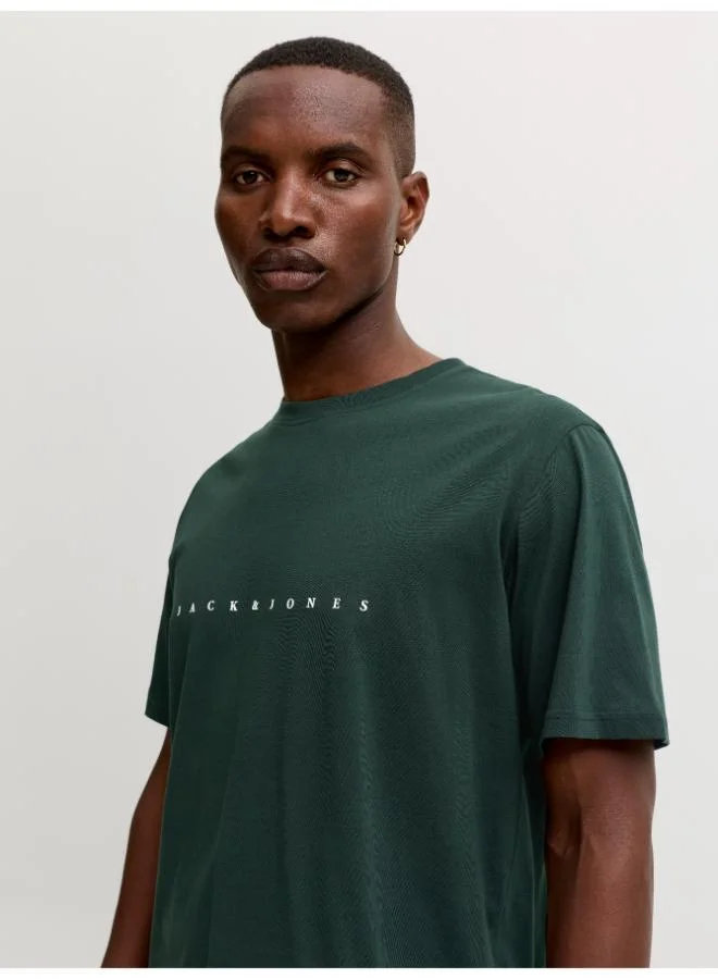 JACK & JONES Scarab Logo Crew Neck T-Shirt for Men | Best Price UAE