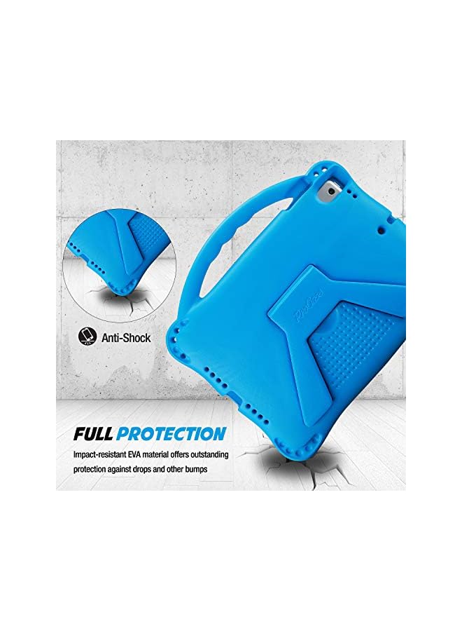 Procases Kid Case For Ipad 9.7 (Old Model) 6Th 5Th 2017 2018/ Ipad Air 2 Air 1/ Ipad Pro 9.7 2016 For Boys Girls, Shockproof Lightweight Rugged Cover Full Protective Case With Handle Kickstand -Blue - Image 2