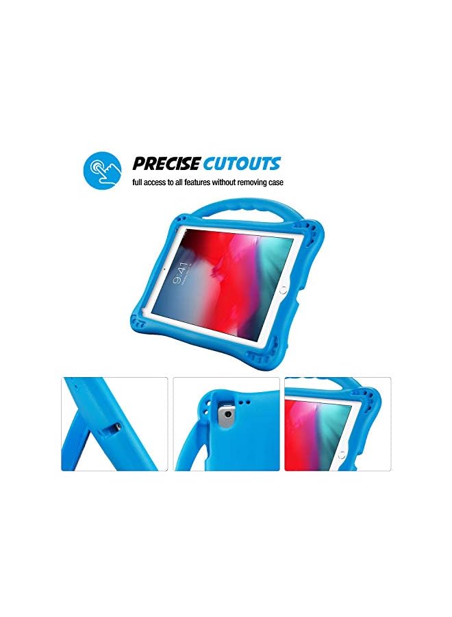 Procases Kid Case For Ipad 9.7 (Old Model) 6Th 5Th 2017 2018/ Ipad Air 2 Air 1/ Ipad Pro 9.7 2016 For Boys Girls, Shockproof Lightweight Rugged Cover Full Protective Case With Handle Kickstand -Blue - Image 5