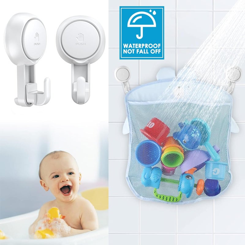 LUXEAR Suction Hooks Powerful Suction Cup Hooks Vacuum Suction Holder Heavy Duty Shower Suction Hooks Glass Door Window Christmas Wreath Hanger Waterproof Suction Hanger for Bathroom Kitchen-6Pack - Image 5