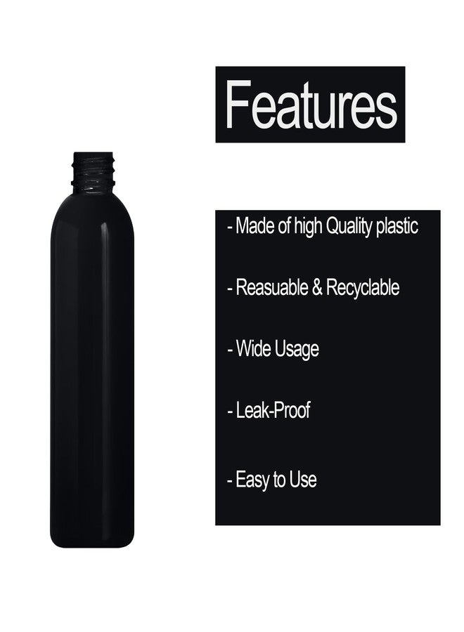 MADHYA 1 Empty Cylindrical Black Bottle, With 1 Black Root Comb Applicator, 1 Black Flip Top Cap, Applicator Bottle for Hair Oil Shampoo Medicine & Dye Bottle Applicator Brush Bottle, for Hair Root - Image 3