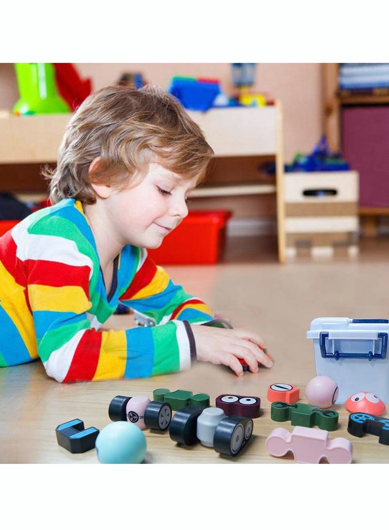 Magnetic Robot Building Blocks Set 5Pcs with Storage Box Educational Toy for Kids Ages 3 to 6 Stacking Fun  - Image 2