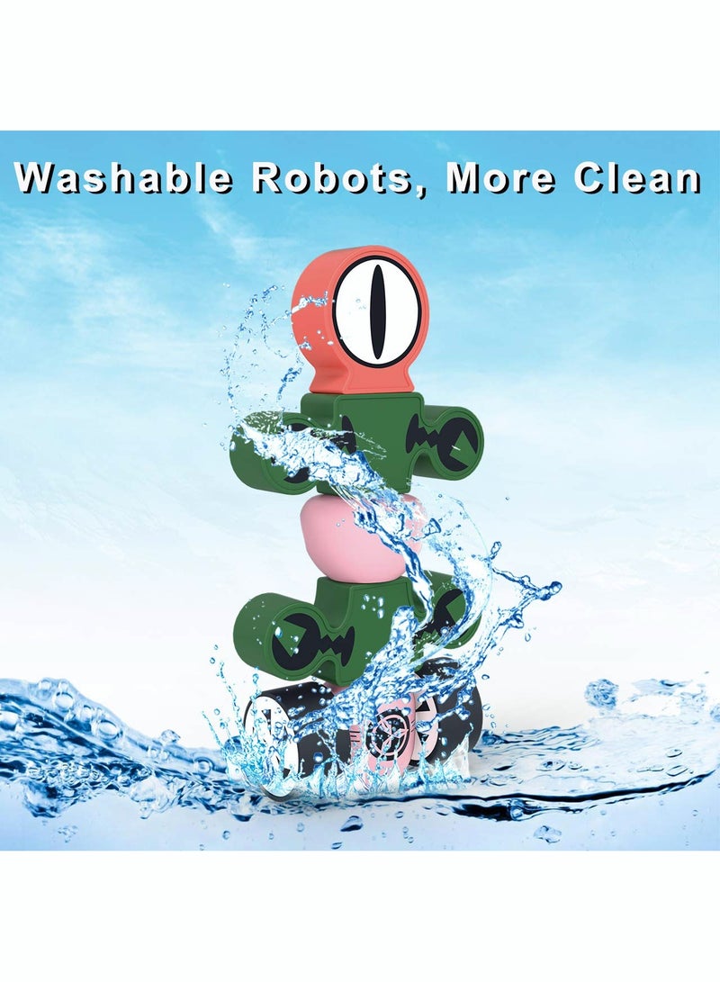 Magnetic Robot Building Blocks Set 5Pcs with Storage Box Educational Toy for Kids Ages 3 to 6 Stacking Fun  - Image 4