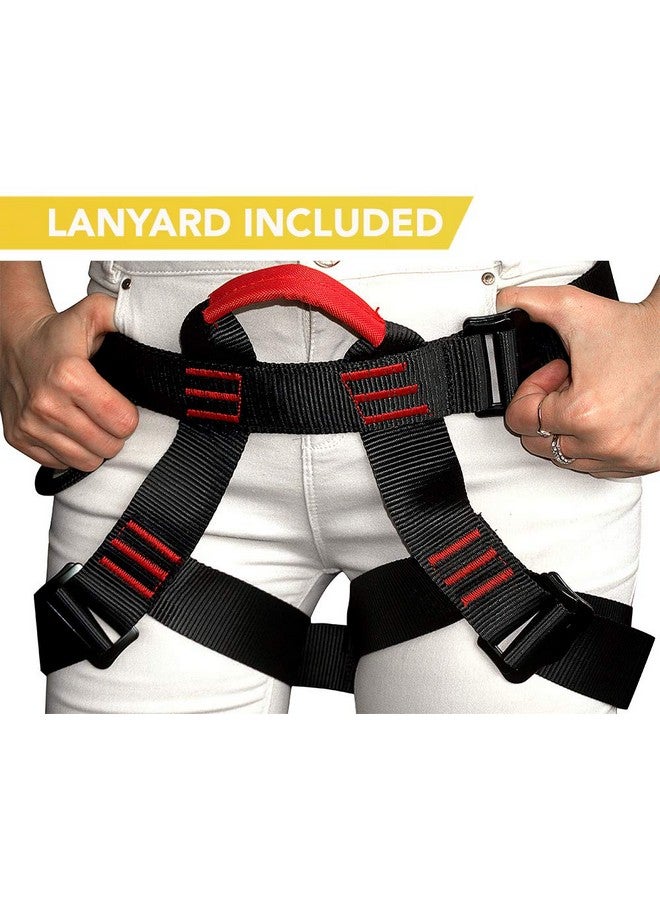 ISOP Half Body Climbing Belt With Lanyard - Stranded Size - Tree Climbing, Outdoor Activities, Training - Adjustable - Slotted Buckles - Image 3