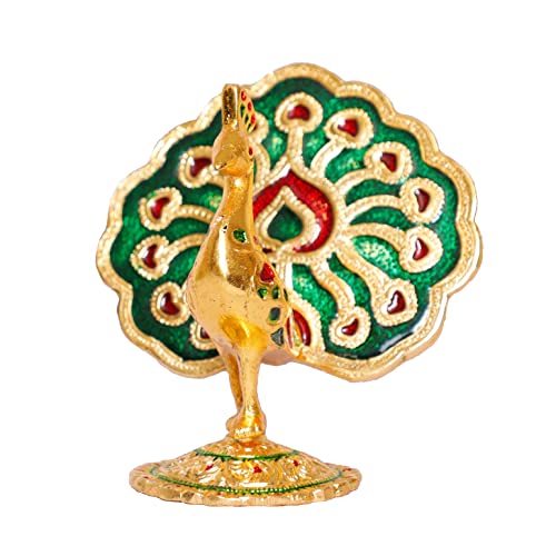 KridayKraft Multicolor Peacock Metal Statue Idol Decorative Showpiece Feng Shui As Table Top Figurine for Living Room Bedroom Home Office Décor for Decoration & Gifting Purpose - Image 5