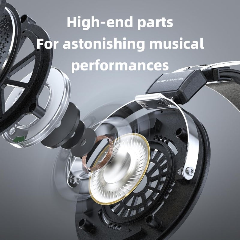 FiiO JadeAudio JT1 Professional Studio Headphones for Recording Gaming Headset with Microphone, 50mm Diaphragms, Hi-Res Music Studio Headset - Image 5