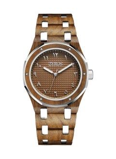 ZYROS Men Watch With Wooden Strap And Steel  - Image 1